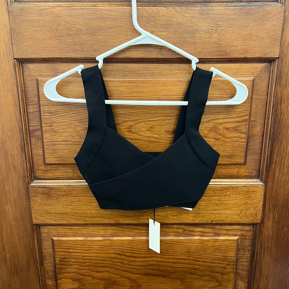 Babaton Sculpt Knit Greek Tank sz XS Women's Black NWT's $58
